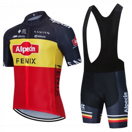 Tenue Maillot + Cuissard à Bretelles 2020 Alpecin-Fenix N002